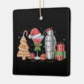 Kerstcocktail Espresso Martini Drankfeest Keramisch Ornament (Links)