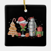 Kerstcocktail Espresso Martini Drankfeest Keramisch Ornament (Voorkant)