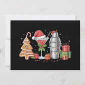 Kerstcocktail Espresso Martini Drankfeestje Feestdagenkaart (Voorkant)