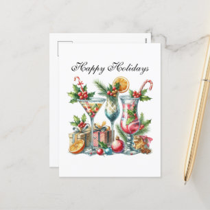 kerstcocktail feestelijk feestdagenkaart