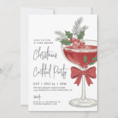 Kerstcocktail Feestelijke Partij Kaart (Voorkant)