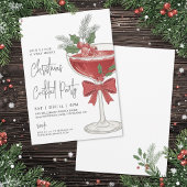 Kerstcocktail Feestelijke Partij Kaart