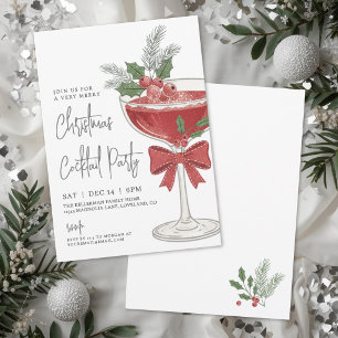 Kerstcocktail Feestelijke Partij Kaart
