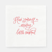 Kerstcocktail Kerstvakantie Drank Bar Servet (Voorkant)