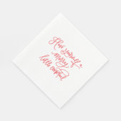 Kerstcocktail Kerstvakantie Drank Bar Servet (Hoek)