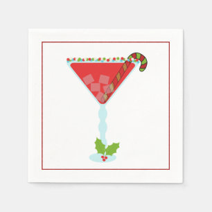 Kerstcocktail Napkin met martini, olijfolie en Servetten