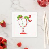 Kerstcocktail Napkin met martininelaag Servet (Insitu)