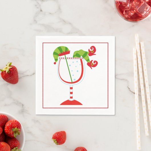 Kerstcocktail Napkin met martininelaag Servet (Insitu)