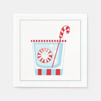 Kerstcocktail Napkin met martininelaag Servet