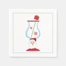 Kerstcocktail Napkin met martininelaag Servetten