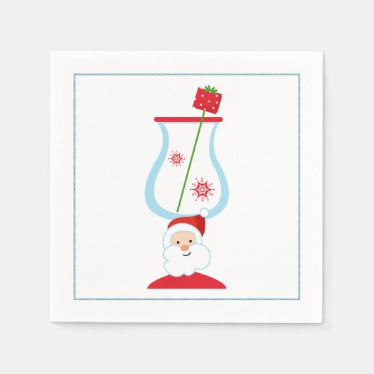 Kerstcocktail Napkin met martininelaag Servetten (Voorkant)