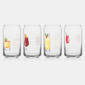 Kerstcocktail recept set 1 blikvorm glas (Voorkant)