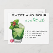 Kerstcocktail Recipe Green Drink Briefkaart (Voorkant / Achterkant)