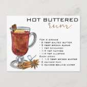 Kerstcocktail Recipe warmgebutterde rum Briefkaart (Voorkant)