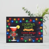Kerstcocktail uitnodiging (Staand voorkant)