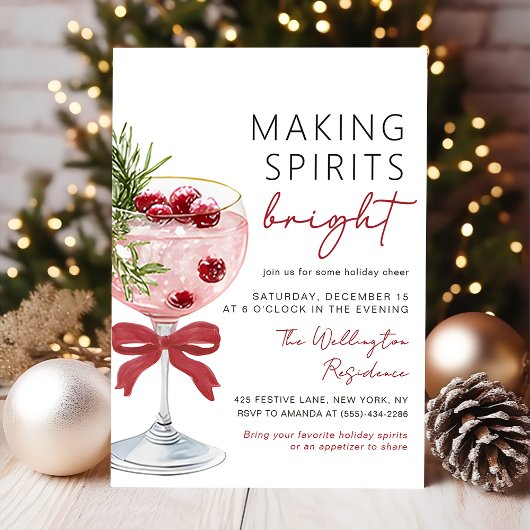 Kerstcocktail Vakantiefeest Uitnodiging