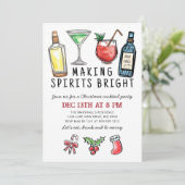 Kerstcocktailparty 'Geesten aan het Feesten' Kaart (Staand voorkant)