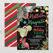 Kerstcocktailparty Mistletoe en Margarita Kaart (Voorkant / Achterkant)