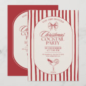 Kerstcocktailparty-uitnodiging  (Voorkant / Achterkant)