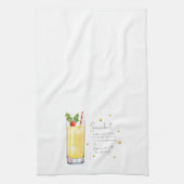 Kerstcocktailrecept keukenhanddoek met sneeuwbal (Verticaal)