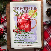 Kerstcocktailrecept voor Spiced Cranberry Mule Theedoek