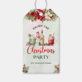Kerstcocktails Feestelijke Dranken Kerstfeest Cadeaulabel (Voorkant)