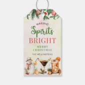 Kerstcocktails Feestelijke Dranken Kerstfeest Cadeaulabel (Voorkant)