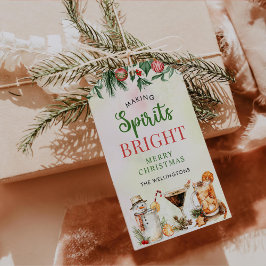 Kerstcocktails Feestelijke Dranken Kerstfeest Cadeaulabel