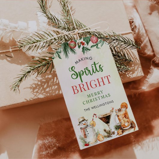 Kerstcocktails Feestelijke Dranken Kerstfeest Cadeaulabel