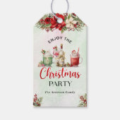 Kerstcocktails Feestelijke Drankjes Kerstfeest Cadeaulabel (Voorkant)