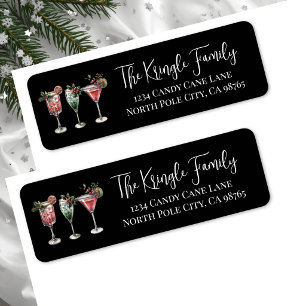 Kerstcocktails Feestelijke Retouradres Etiket
