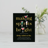 Kerstcocktails Folie feestdag Briefkaart kerstfees (Staand Voorkant)