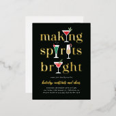 Kerstcocktails Folie feestdag Briefkaart kerstfees (Voorkant / Achterkant)