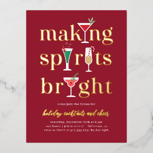 Kerstcocktails Folie feestdag Briefkaart kerstfees