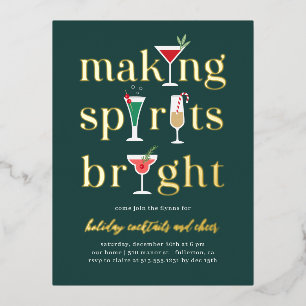 Kerstcocktails Folie feestdag Briefkaart kerstfees