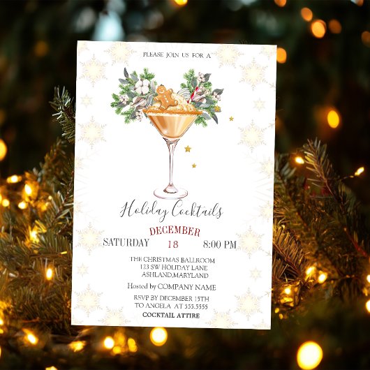 Kerstcocktails Gemberkoekje Kerstmis  Kaart