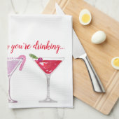 Kerstcocktails Humoureuze prijsopgave Theedoek (Quarter Fold)