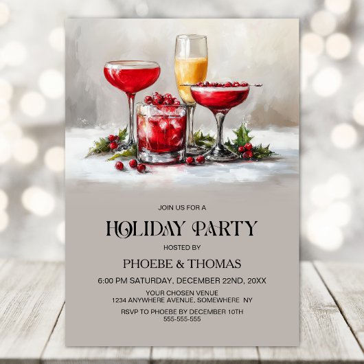 Kerstcocktails Kerstfeest Kaart