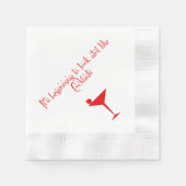 Kerstcocktails Retro 50s stijl Servetten (Voorkant)