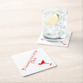 Kerstcocktails Retro 50s stijlpapier luiers Kartonnen Onderzetters (Insitu)