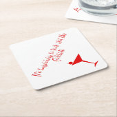 Kerstcocktails Retro 50s stijlpapier luiers Kartonnen Onderzetters (Schuin)