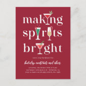 Kerstcocktails uitnodiging tot Briefkaart (Voorkant)