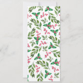 Kerstcocktails Vakantie Party Menu Kaart (Achterkant)