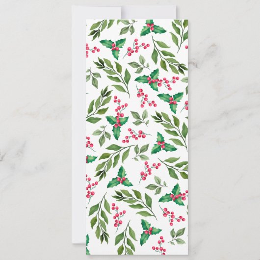 Kerstcocktails Vakantie Party Menu Kaart (Achterkant)