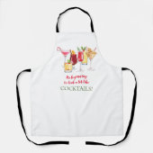 Kerstcocktails vakantie schort (Voorkant)