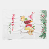 Kerstcocktails vakantie theedoek (Horizontaal)