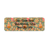 Kerstcollage-adreslabel Etiket (Voorkant)