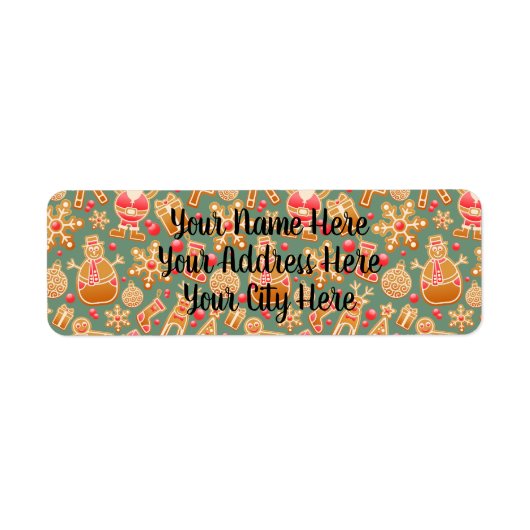Kerstcollage-adreslabel Etiket (Voorkant)