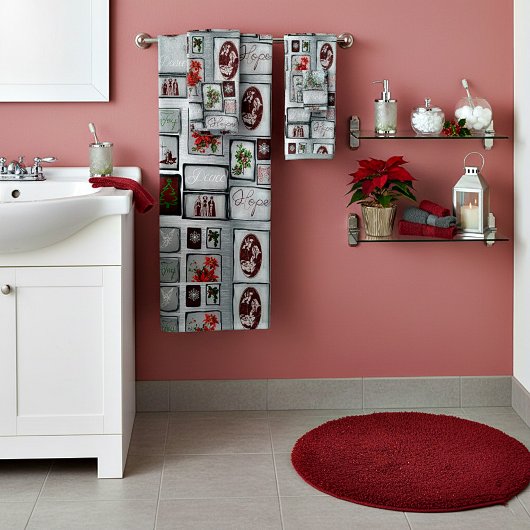 kerstcollage bad handdoek