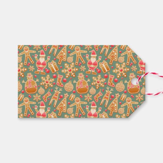 kerstcollage cadeaulabel (Voorkant (Horizontaal))